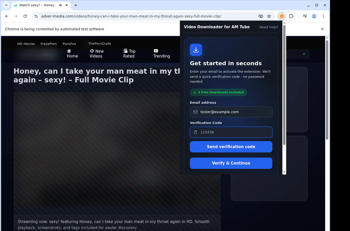 Amtube Video Downloader browser extension screenshot 4